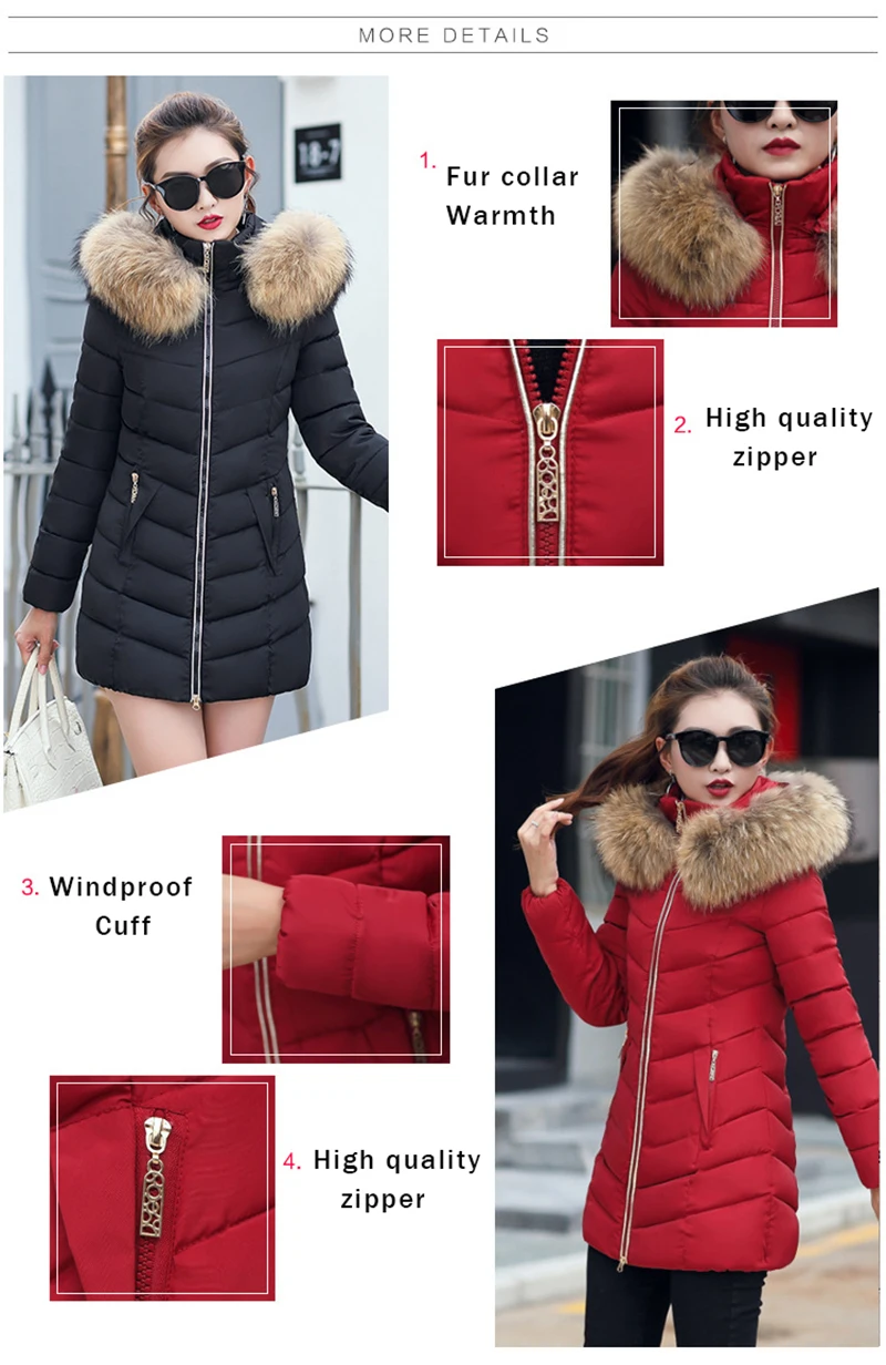 Новинка, Корейская зимняя куртка, Женская парка с капюшоном, женская одежда, chaqueta mujer, элегантные пальто и куртки, женская верхняя одежда BLD1273