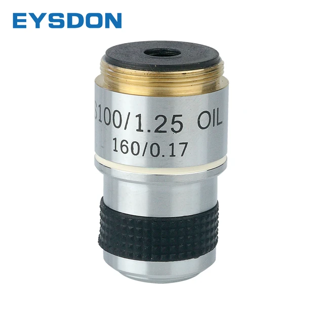 Eysdon 100x Biological Microscope Objectives Lens 185mm Conjugate Distance  Eyepieces Accessories - Microscopes - AliExpress