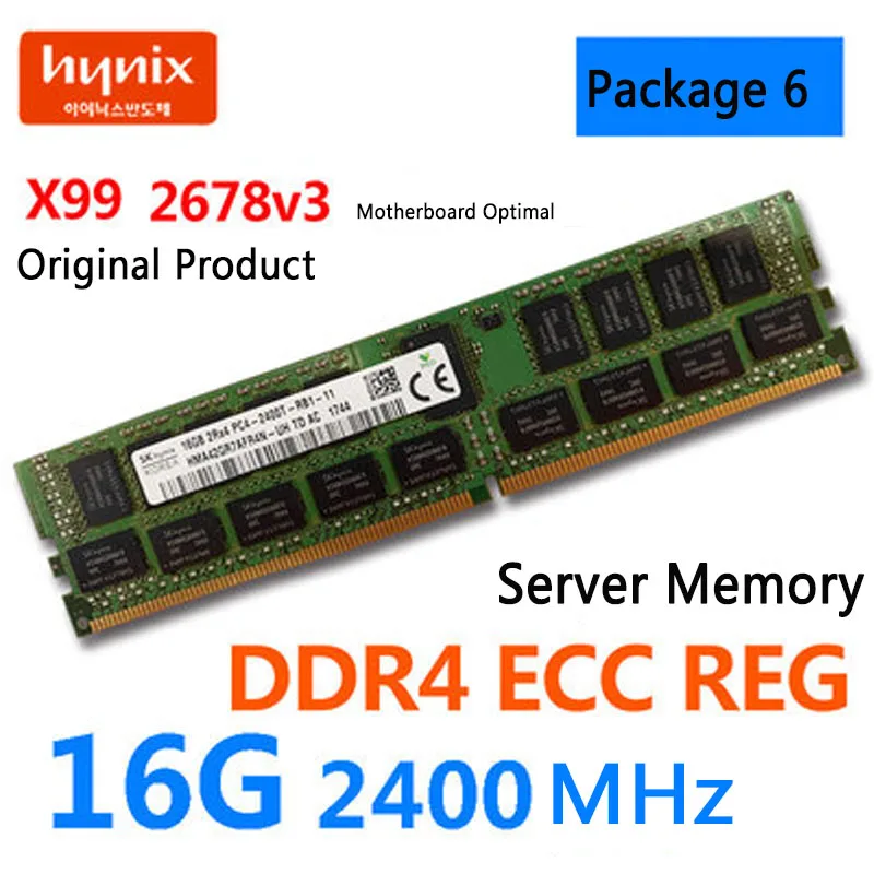 Samsung 16G Память DDR4 PC4-2133P 2400T ECC REG 32 Гб Серверная карта памяти X99