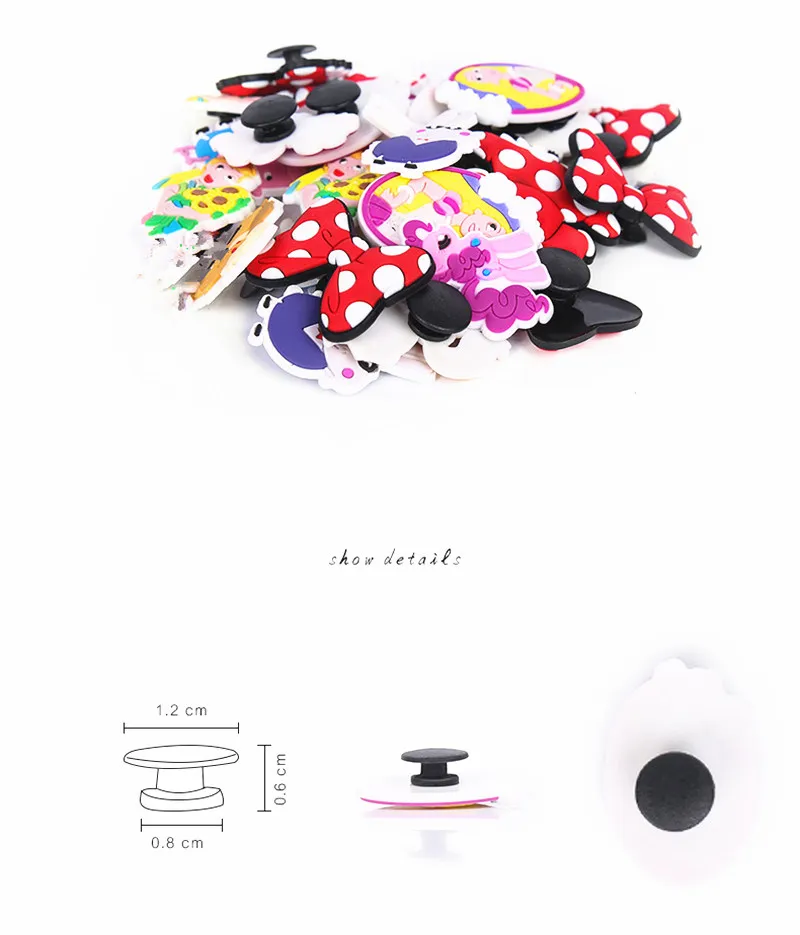 1 Stück Schuh Charms Hausschuhe Zubehör kreative Cartoon Frühling PVC Schnalle Kinder Dekorationen Erwachsenen Armbänder Armbänder – Detail 12
