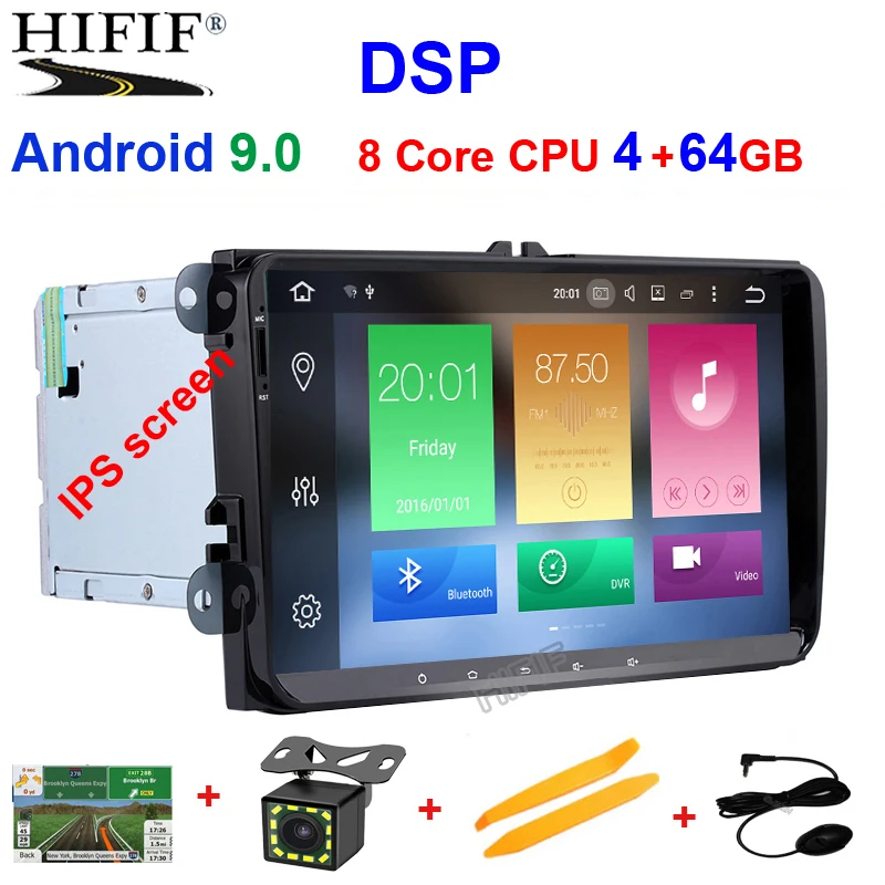 

IPS DSP 4G Android 9.0 2 DIN Car GPS PLAYER for Seat Altea Toledo VW GOLF 5/6 Polo Passat B6 CC Tiguan Touran RADIO NO DVD