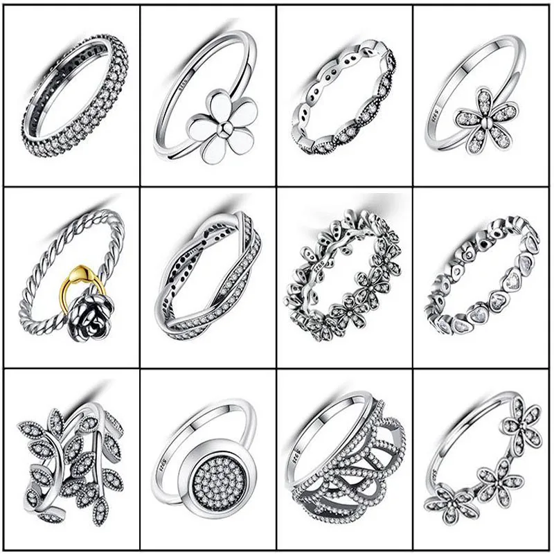 

2019 New Autumn 100% S925 Leaf Ring Double Shiny Crown Ring Sterling Silver Women's Fashion Ring Jewelry