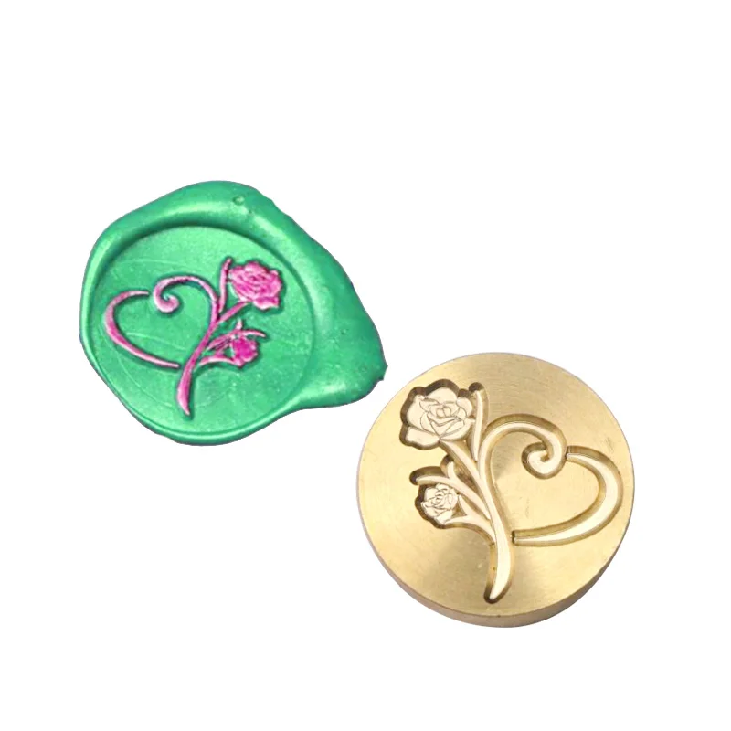 WYSE Leaf Sealling Wax Sellos Rose Flower Seal Stamp Wedding Wood Handle for DIY Decoration Invitation Card Tools | Дом и сад