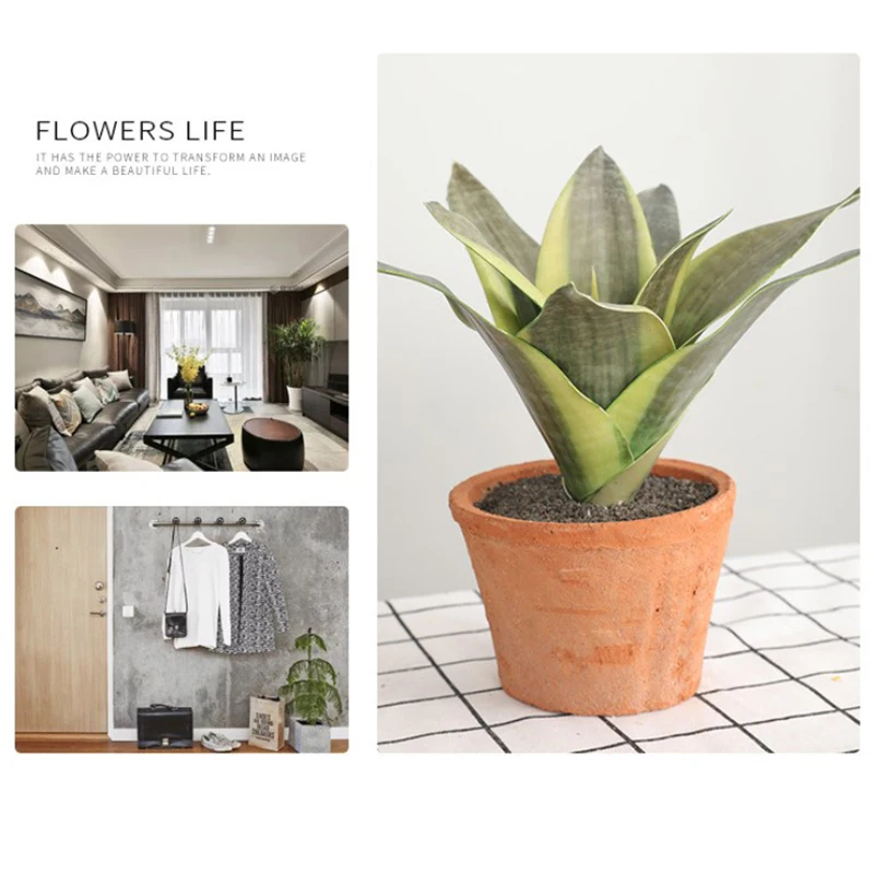 Fake Desert Plants Artificial Flower Sansevieria Trifasciata Simulation