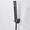 Bathtub Faucet Wall Mounted Tub Sink Thermostatic Shower Black Dual Handle With Handshower Bathroom Bath Shower Set  Mixer Tap 5