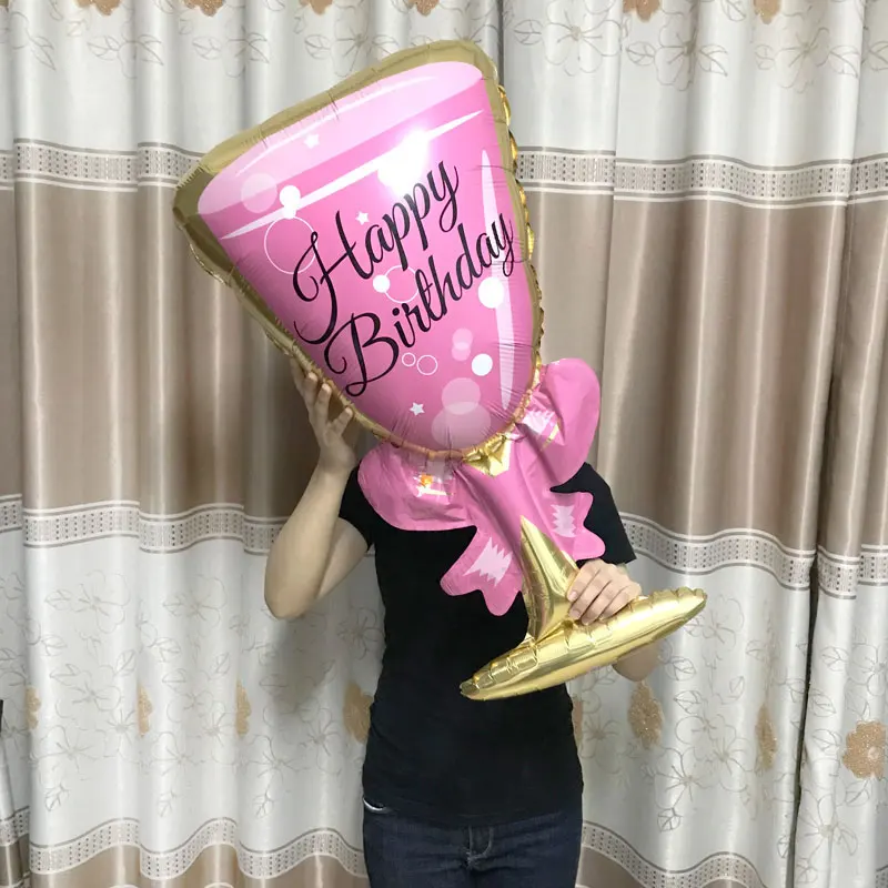 HB wine glass Большой Гелиевый шар шампанского Кубок шары для свадьбы и дня рождения вечерние украшения взрослых детей баллоны Globos события вечерние принадлежности - Цвет: HB wine glass