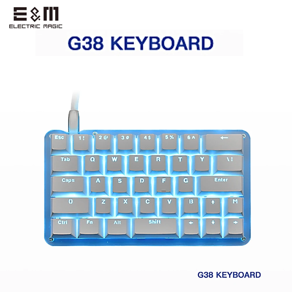 38 клавиш макро программируемый светодиодный RGB подсветка механическая клавиатура электрический конкурс игры ПК ноутбук MAC WIN7 8 10 Outemu переключатель