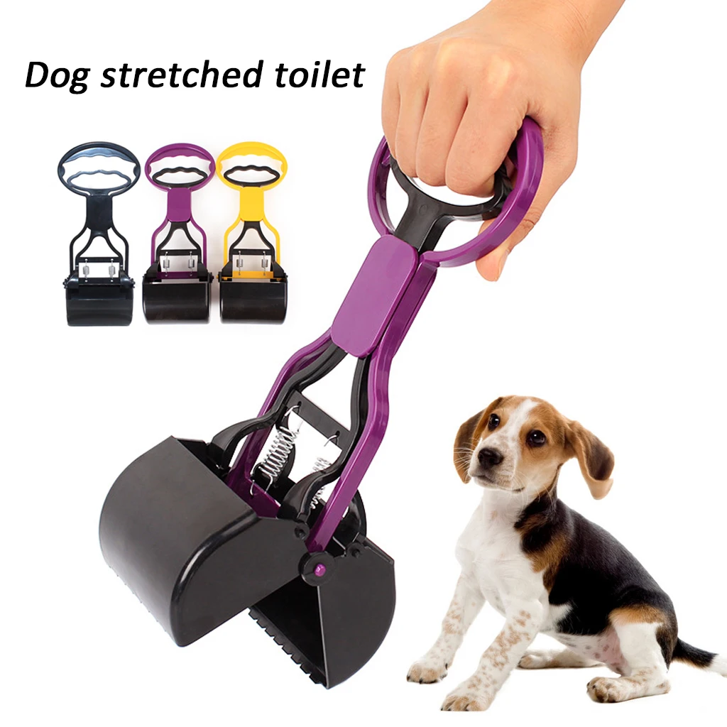 Poop Scoop 27.6 Inch Folding Dog Pooper Scooper - Long Handle Waste Pickup For Yard & Grass Pet Waste Scooper