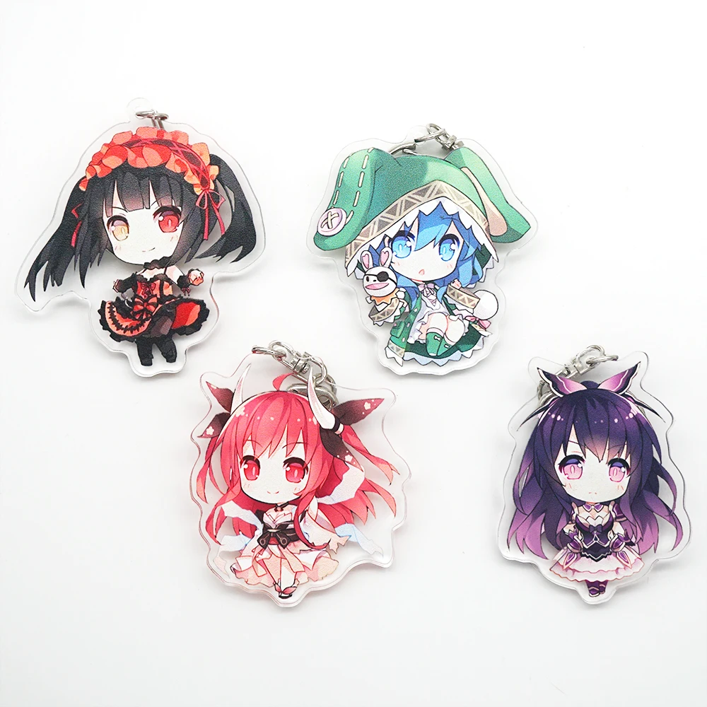 Дата живого Аниме Tokisaki Kurumi кошмар Ёсино отряд Itsuka Kotori Efreet Yatogami Tohka принцесса акриловый брелок