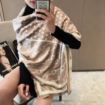 

2020 Brand Women Cashmere Scarf Hijab Winter Pashmina Warm Shawls And Wraps Lady Print Thick Blanket Neck Scarves Bufanda