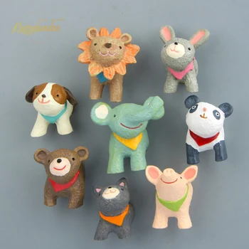 

NICROLANDEE 1PC Cute Animal Refrigerator Paste Three-dimensional Head Type Magnetic Paste Message Paste Magnet Fridge Room Decor