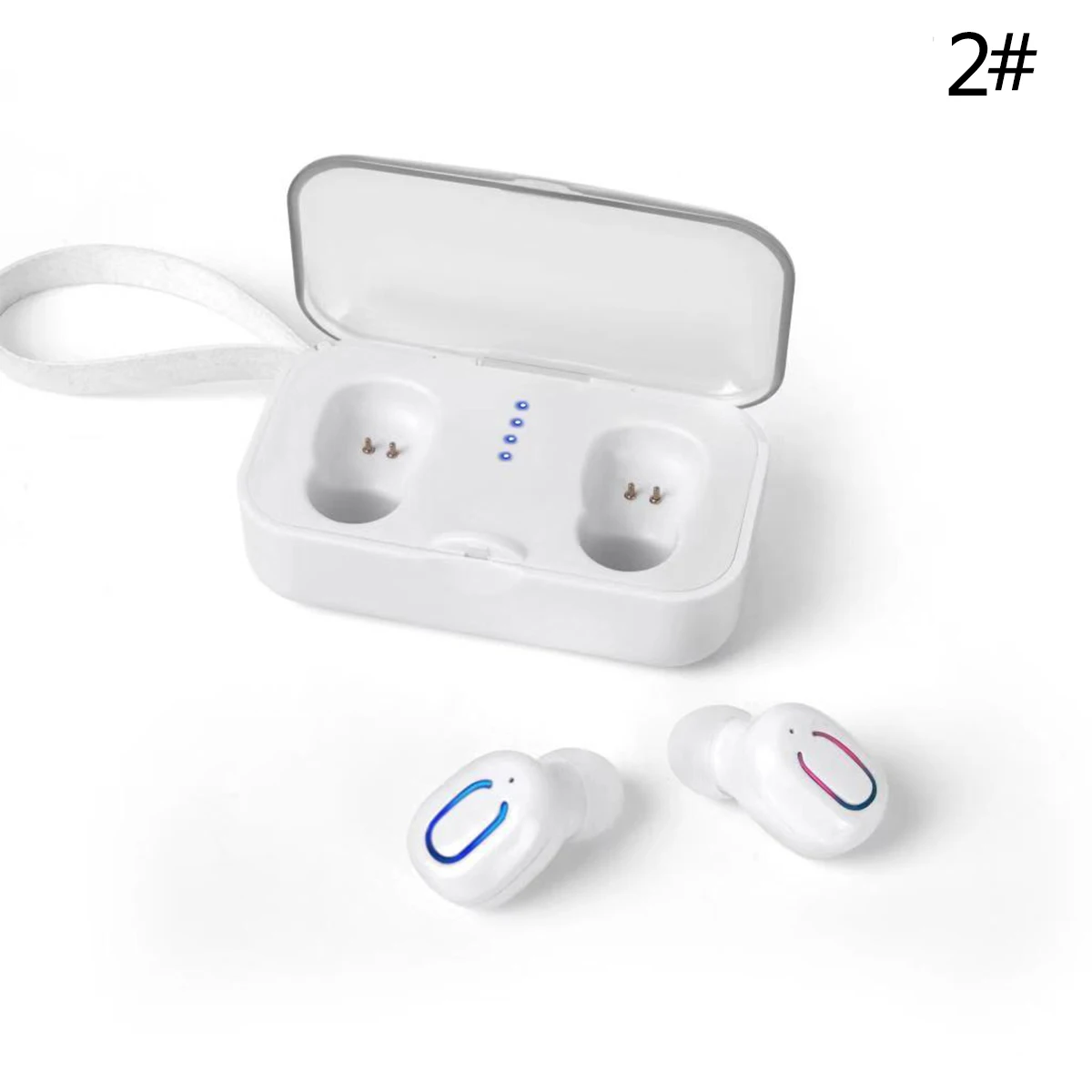 Bluetooth 5,0 наушники TWS невидимые мини беспроводные наушники стерео глубокий бас гарнитура с зарядным устройством - Цвет: white no box