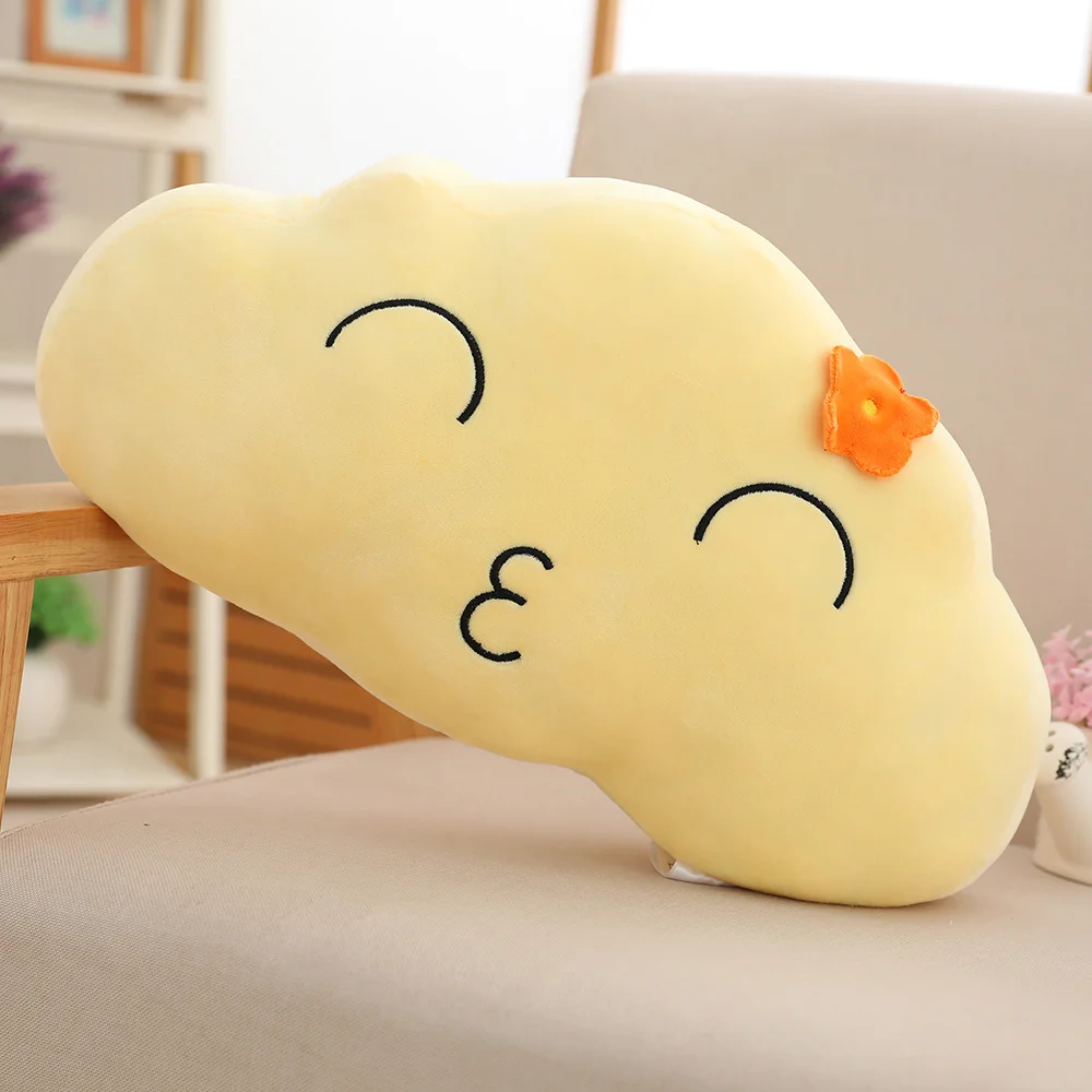 1 шт., Ins kawaii, плюшевая подушка с смайликом и облаком, подушка для дивана, мягкая плюшевая игрушка для детей, детская подушка для украшения дома