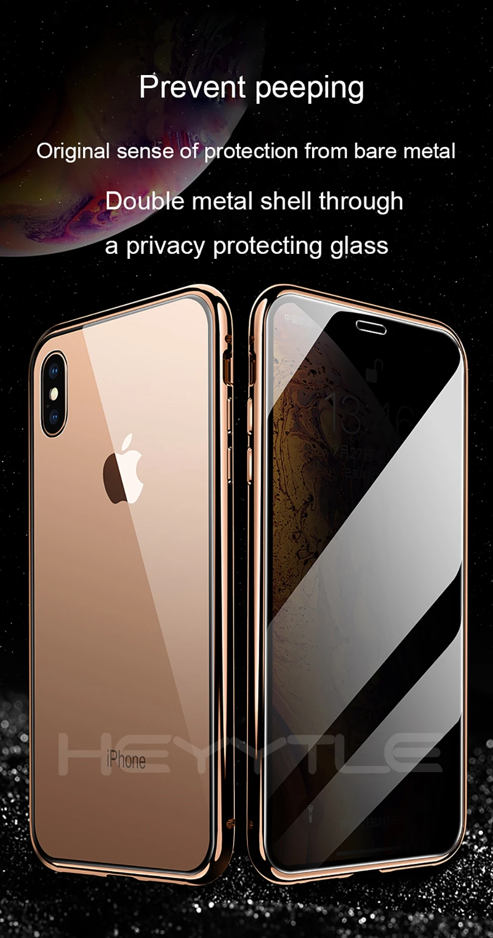 Защитный металлический магнитный чехол из закаленного стекла для iPhone 11 Pro MAX XS XR X 8 7 6 6s Plus, двусторонний стеклянный Магнитный чехол