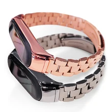 

Strap for Xiaomi Mi Band 5 4 3 6 Metal Stainless Bracelet Global Version Opaska Correa Mi Band 3 4 5 Belt Mi Band 6 Wristband