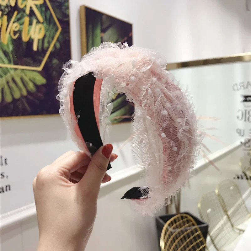 MENGJIQIAO Элегантный Богемный элегантный кружевной узел повязка на голову повязка на волосы "тюрбан" для женщин Приморский твист шелковая пряжа повязка на голову