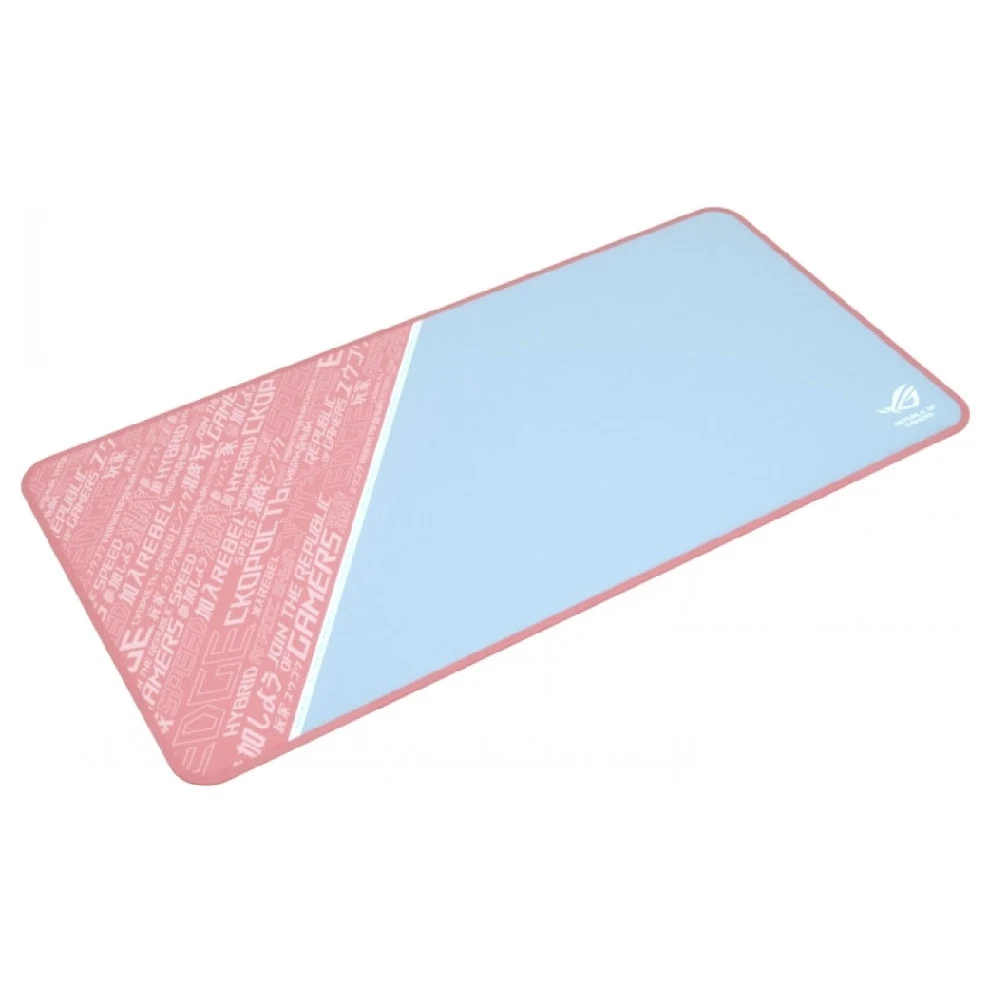 Коврик для мыши ASUS ROG Sheath PINK резиновая основа, тканевая поверхность, 900 x 440 x 3 мм, цвет: розовый/серый