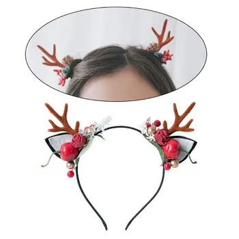 

Headbands for Christmas Women Antler Christmas Headbands for Womens Girls Xmas Headband Reindeer Antler Hairband Fun Xmas Antler