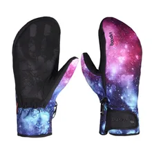 Зимние лыжные перчатки водонепроницаемые флисовые сохраняющие тепло перчатки полный палец Мужчины Женщины кремния Катание на коньках сенсорный экран зимняя рукавица