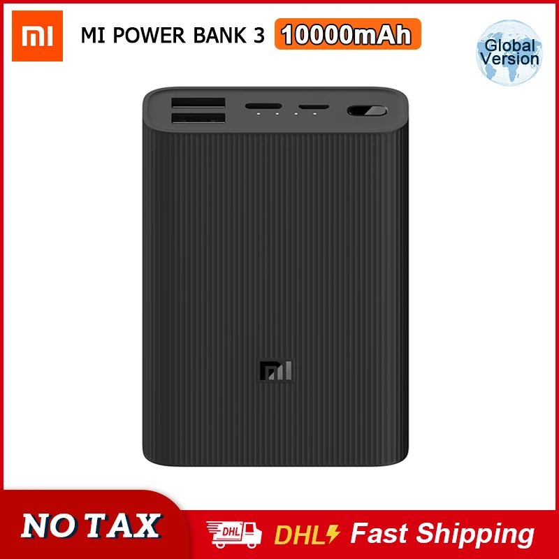 Xiaomi Mi Power Bank 3 Ultra Compact 10000mah Mijia 22.5w Quick Charge Powerbank Portable Usb-c Two-Way Fast Charging Power Bank