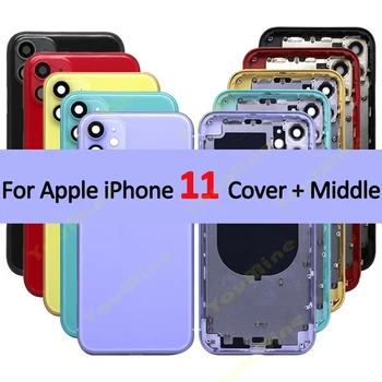 

For iphone 11 New Back Middle Frame Chassis Full Housing Assembly Battery Cover For iphone 11 back Housing