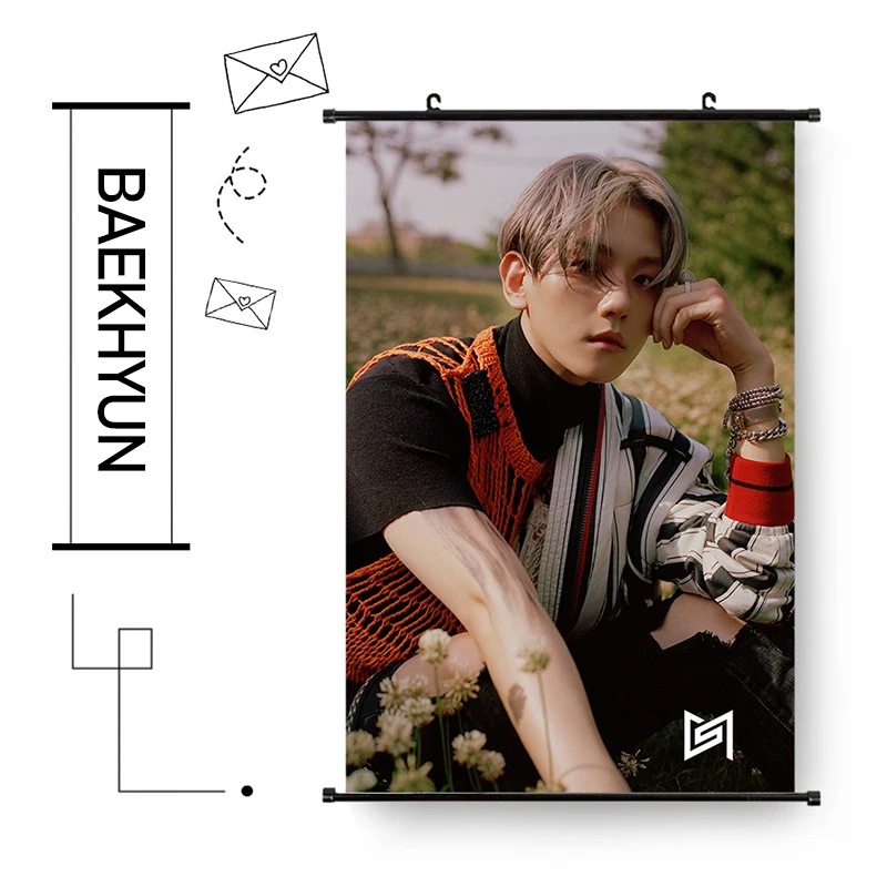 Модный Kpop SuperM первый мини-альбом вешается на стену K-pop SuperM MARK BAEKHYUN плакат фотографии фанатов коллекции - Цвет: BAEKHYUN