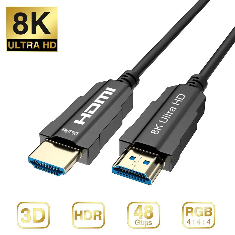8K HDMI2.1 оптический кабель Real UHD HDR 48 Гбит/с @ 60Hz 4K 120Hz HDMI волоконно Поддержка 3D HDCP2.2 для