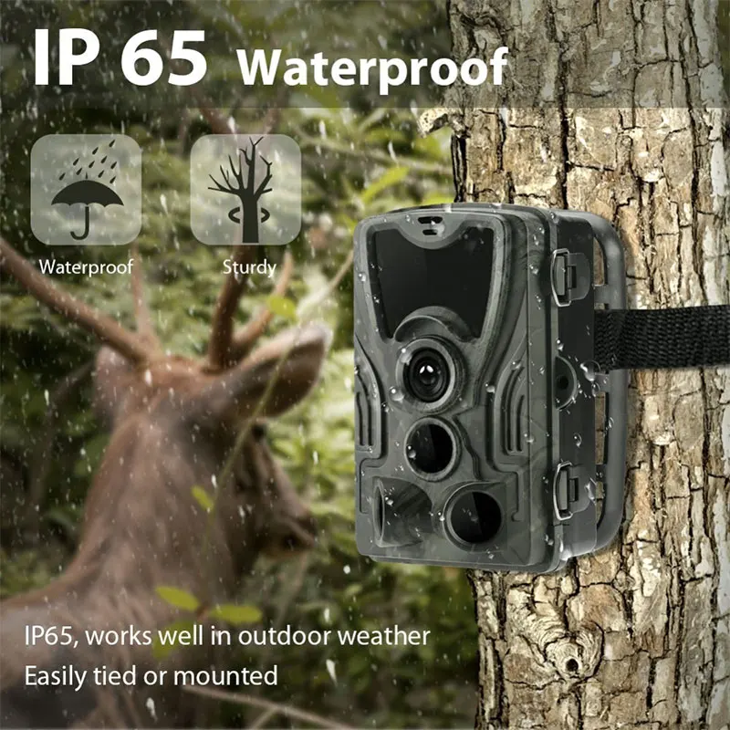 

Hunting Camera Portable Multifunctional 1080p HD 16MP 0.2s Camping Night Vision Animal Take Photo Photography IR Hunting Camera