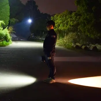 

W844 Handheld LED Spotlight Phone Charger Camping Lantern Portable Double Head Searchlight Outdoor Hiking 100000lm Rechargeable