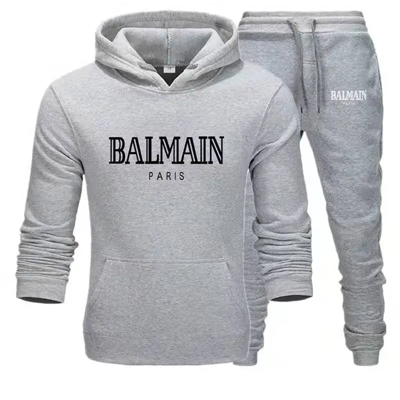The picture color nueva Sudadera con capucha otoño deporte traje твердых con capucha hombres Повседневное algodón Otoño/invierno cálido sudaderas mu - Цвет: The picture color