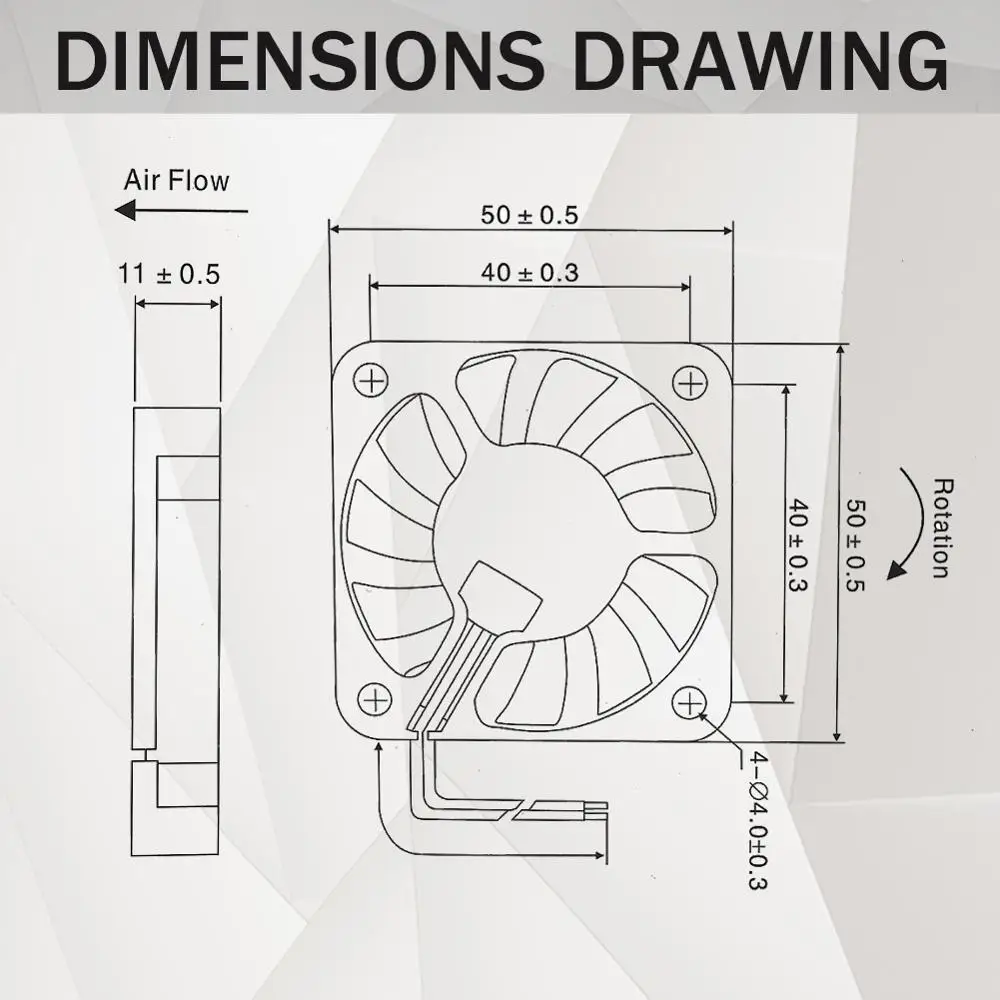 5V 12V 24V 5010 50mm Fan Ball Bearing 50x50x10mm Fan 5010 Cooling 5cm PC Laptop Computer Cooler Heatsink Fans 2 Pieces cooling fan