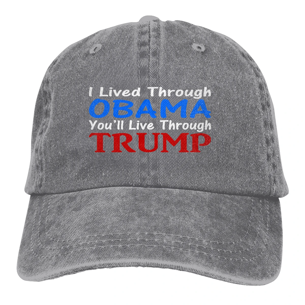 You'Ll Live через Trump Casquette Черная мужская и женская джинсовая бейсболка с ремешком Регулируемая Кепка для гольфа