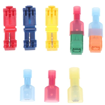 

60PCS Electrical Wire Connectors Terminals Crimp Terminal Scotch Lock Quick Splice 22-18AWG Electrical Car Audio Kit Tool Set
