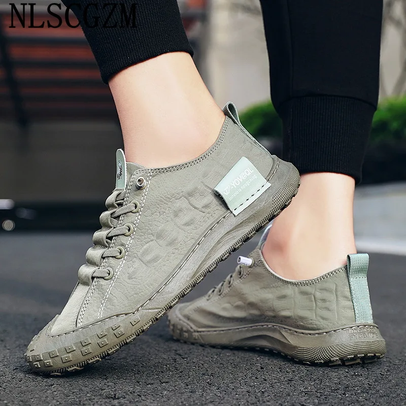 Non-leather Shoes For Man 2022 Crocodile Shoes Fashion Mens Casual Men Sneakers Zapatillas De Hombre Chaussures - Non-leather Casual Shoes -