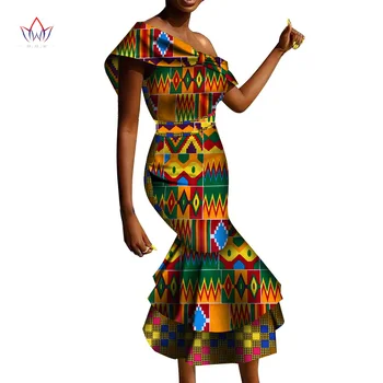 

New Dashiki African Dresses for Women Daily Wedding Party African Dresses for Women Dress Off Shoulder Dashiki Dress WY5342