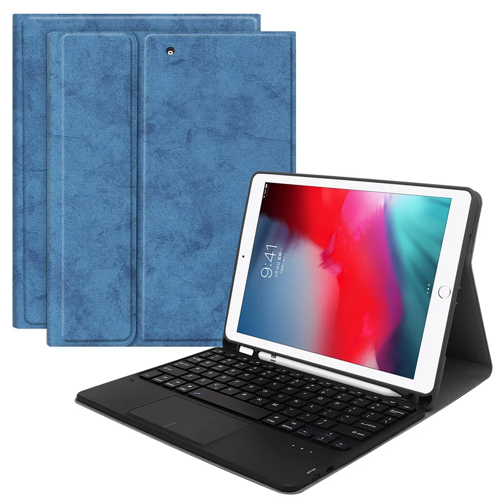 

For ipad Pro 10.5 " Air 3 10.5" 2019 Tablet Touch Bluetooth American Keyboard Protective Case with PU Leather Cover