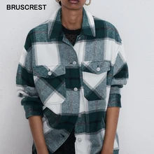 Зимние пальто и куртки для женщин, милая клетчатая куртка, Свободные корейские куртки для девушек, негабаритная куртка, зимние пальто для женщин, Осенние