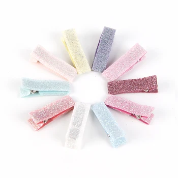 

David accessories 35MM glitter or glossy leather Hair Clips Barrettes Hair Hairpin,DIY Girls Ornaments Hair Accessories,50Yc2982