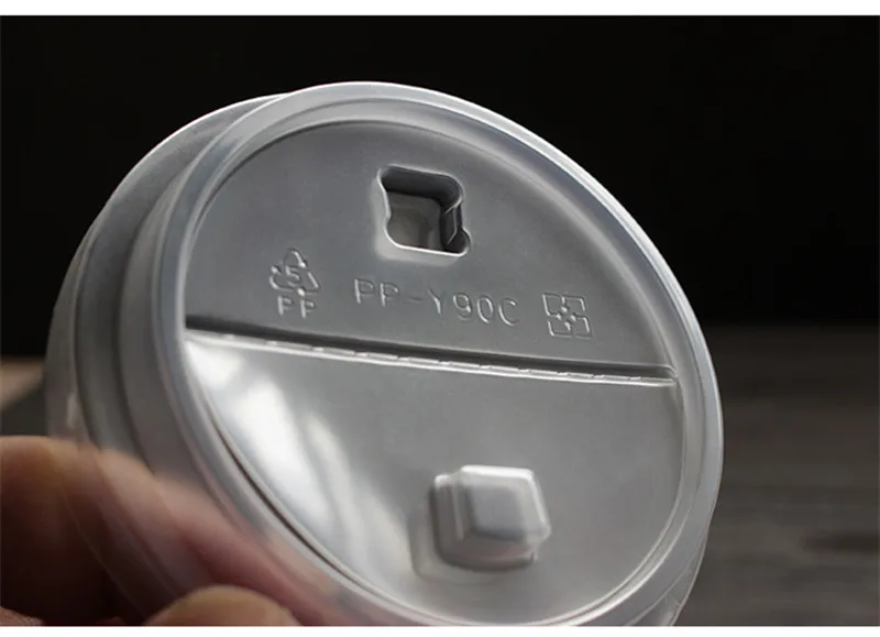 100 шт утолщенная одноразовая пластиковая чашка Полуоткрытая крышка прозрачная ПП молочная чайная Крышка для кофейной кружки 90 мм 95 мм 98 мм крышка впрыска
