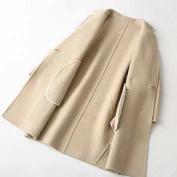 

Double Side Coat Female Long Autumn Winter Jacket Wool Coats and Jackets Women Korean Outwear MY4004