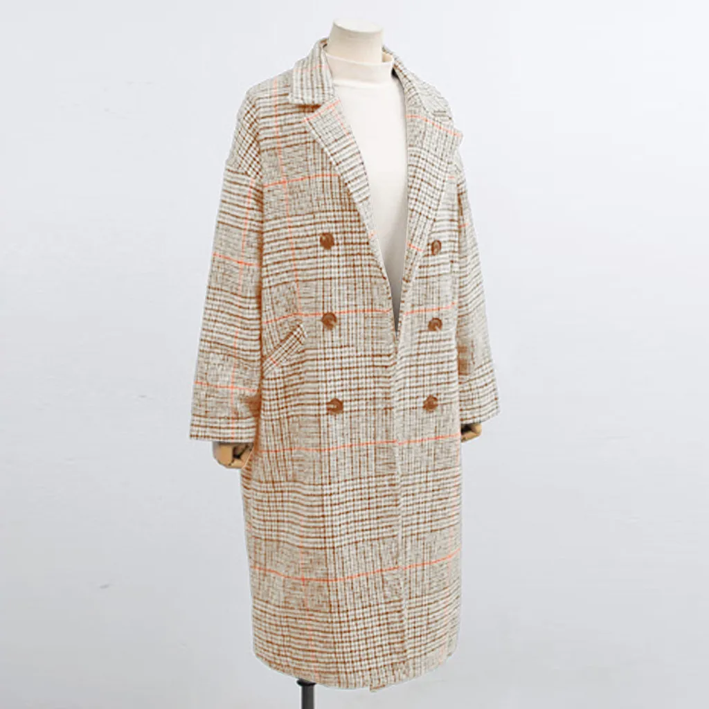 Зимнее женское пальто, теплое пальто на молнии из искусственного материала, верхняя одежда, осень-зима, Новая Элегантная модная шерстяная и смешанная одежда для женщин