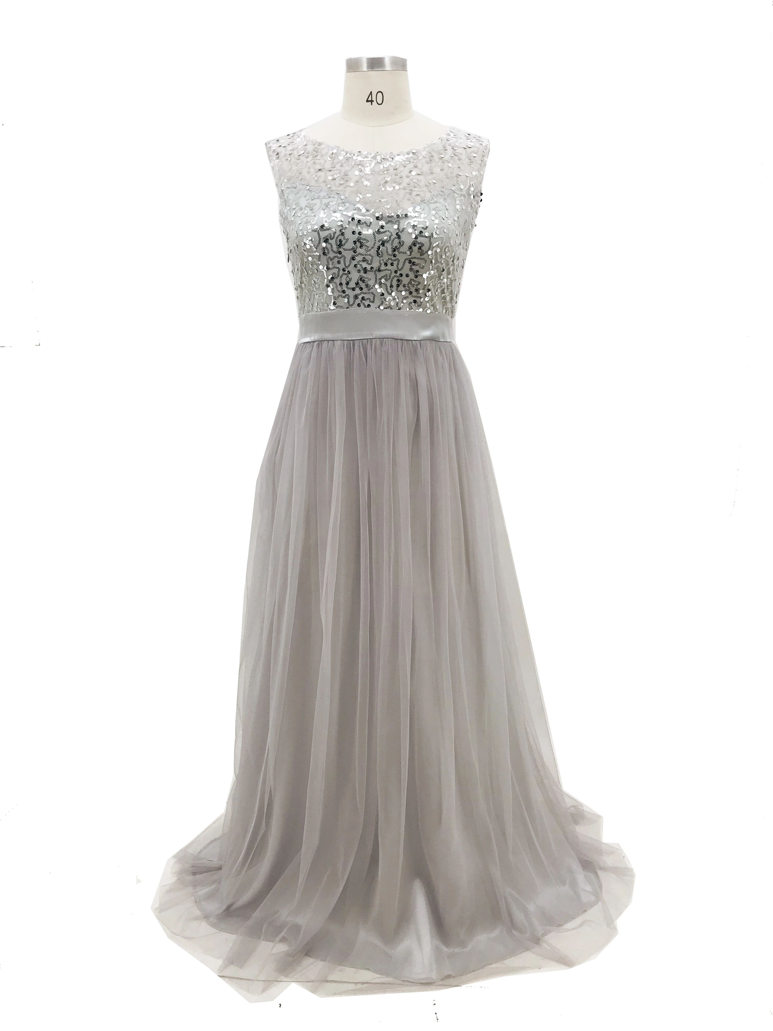 Женское элегантное вечернее Сетчатое платье без рукавов с высокой талией, блестящее Свадебное бальное платье на выпускной длинное платье