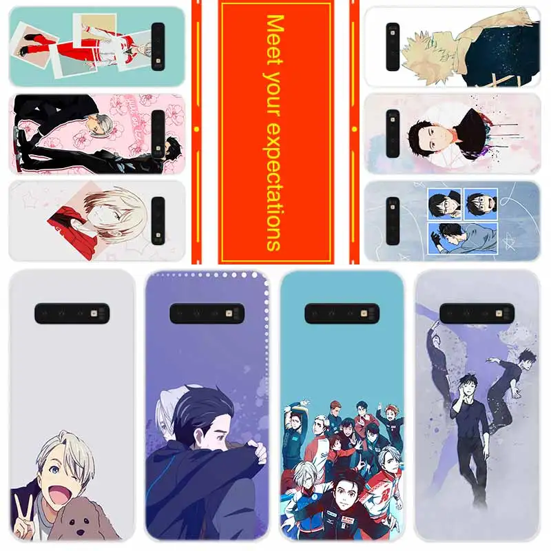 Прозрачный чехол для телефона Samsung Galaxy S21 S20 S11 S10 S9 S8 Plus S7 Edge Lite Fe Ultra аниме YURI on ICE |