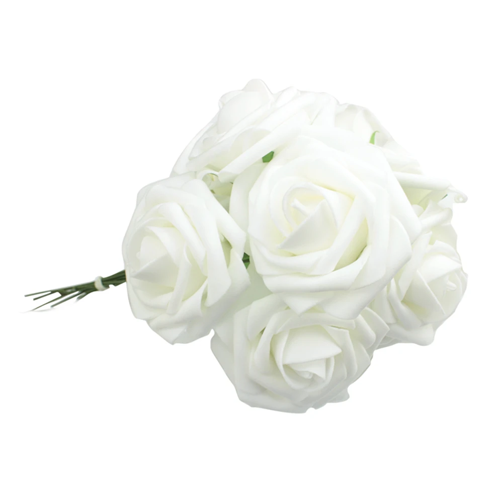 10 голов, искусственные розы, букет невесты на свадьбу, домашний декор, искусственные цветы