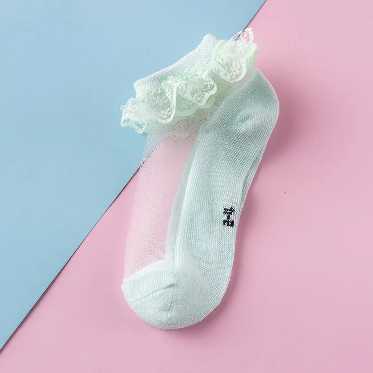 

Children Crystal Silk Stockings Lace Silk Stockings Spring And Summer New Style Baby Infant Thin Socks Relent Girls Princess Soc
