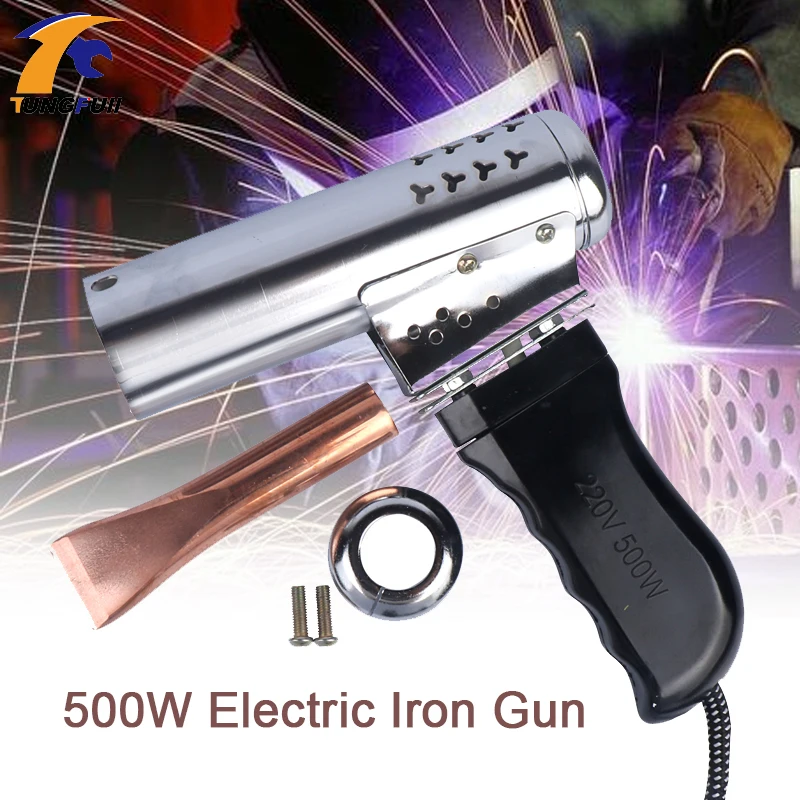 

500W Electric Iron Gun Type External Heat Type Flat Head Copper Welding Electrical Soldering Iron High Power