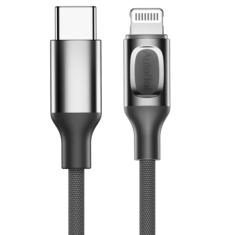Rock MFI Сертифицированный usb-кабель type c для зарядки lightning для iPhone xs max xr 8 7 6 plus 5 apple ipad pro быстрое зарядное устройство pd кабель - Цвет: Черный