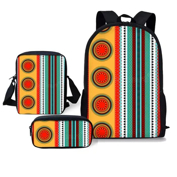 

3PCS Fashion School Bags Boho Ethnic Pattern Print Schoolbags Set for Teenager Girls Children's Book Bags Dropshipping