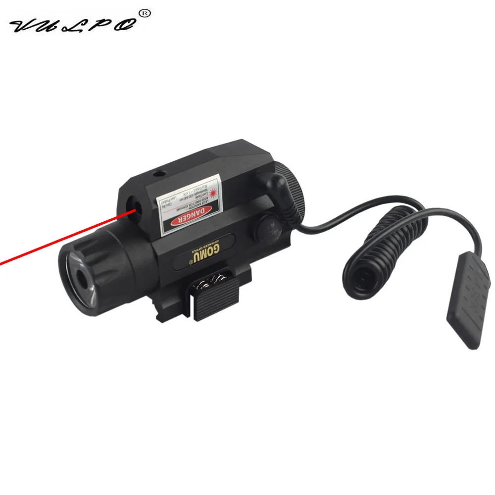 RED Laser Sight LED Zoom Flashlight Light For 20mm Rifle Weaver Picatinny Rail 