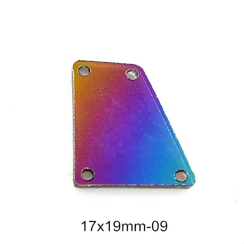 17x19mm-P09 20 шт Радужное зеркало пришить на Стразы больше формы акриловая Радуга пришить на горный хрусталь платье аксессуары F0160 - Цвет: 17x19mm-P09